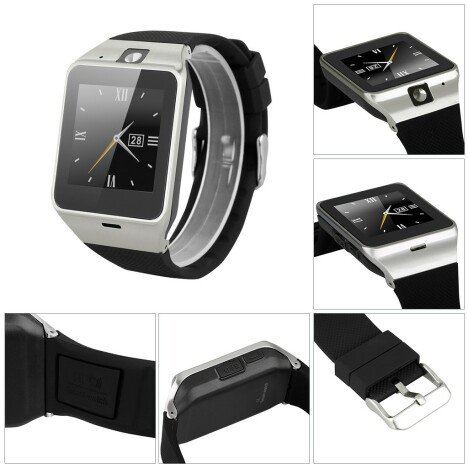 Ceas Smartwatch cu telefon iUni U15 A+, Camera, BT, 1.5 Inch, Carcasa metalica, Argintiu